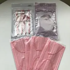 ピンク系洗って使える3Dマスク・マスクストラップ・使い捨てマスクまとめ売り