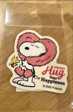 スヌーピー ホログラムステッカー SNOOPY しあわせつむぐ展　タオル美術館