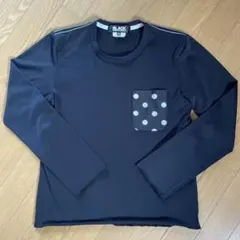 美品CHOMME des GARÇONS ブラック長袖カットソー COMME des GARCONS HOMME』 LOGO LONG SLEEVE TEE（Tシャツ