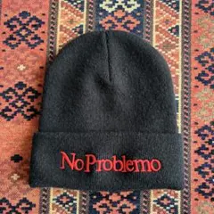 Aries アリーズ No Problemo 刺繍ロゴビーニー　ブラック