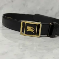 極美品　バーバリー ベルト デカバックル　シルバー金具　ロンドンチェック BURBERRY - 極美品 バーバリー ベルト デカバックル シルバー金具