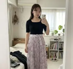 フラワープリーツニットドッキングワンピース PROPORTION ワンピース