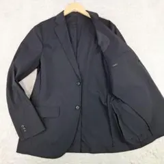 ユニクロ　感動ジャケット　スリムフィット　ポリエステル　ブラック　XL