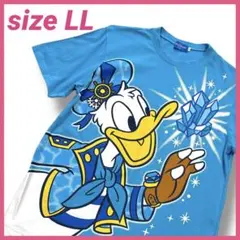 美品　東京ディズニーシー　15周年　ドナルド　Tシャツ　LL 大きいサイズ　水色