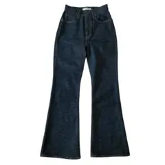 マウジー MVS フレア デニムパンツ サイズ24 インディゴブルー 日本製
