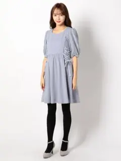 【11月末処分予定】ロディスポット レースアップ ワンピース ブルー