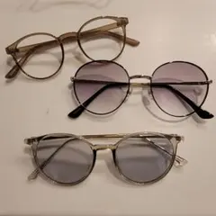 【伊達メガネ】3点セット ※バラ売り可