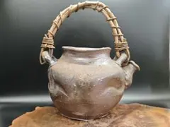 犬山焼? 竹の葉絵柄 陶器急須 桐箱付き - メルカリ