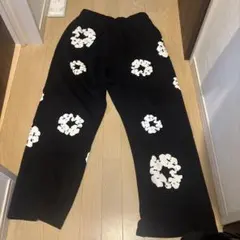 DENIM TEARS 花柄パンツ M 黒