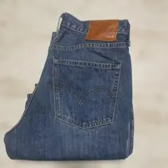 リーバイス502ストレートデニム革パッチサイズ表記w33