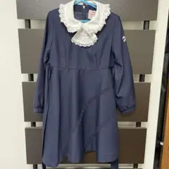 値下げメゾピアノ　レース襟 ワンピース