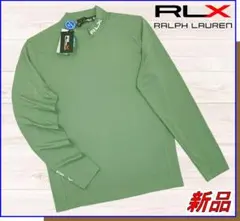 【新品】RLXラルフローレンゴルフシャツジャージーモックネックDryロンT緑S 新品】RLXラルフローレンゴルフシャツジャージーモックネックDryロンT