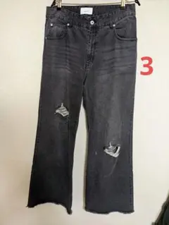 soerte Distressed cut-off denim pants 3のサムネイル