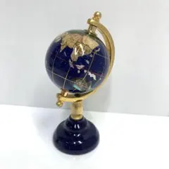 【高級】天然石 地球儀 ラピスラズリ 卓上 置物 パワーストーン　26ナ110 高級】天然石 地球儀 ラピスラズリ 卓上 置物 パワーストーン 26ナ110