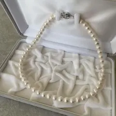 美品 真珠 パールネックレス 冠婚葬祭 シンプル フォーマル42cm