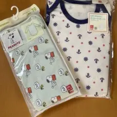 ユニクロ　スヌーピー ボディスーツ70cm＆ショートオール　ノースリーブ80cm