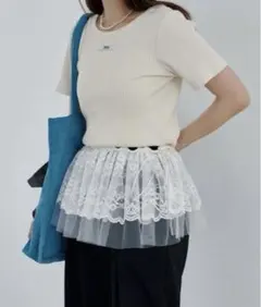 kastane (タグ付き)チュールラップミニスカート