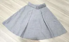 【Debut de Fiore】グレー スカート ベルト付き