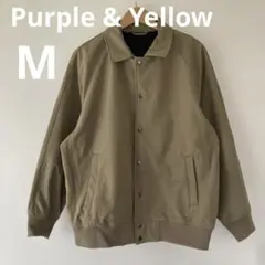 Purple & Yellow カーキ ボタン留め ジャンパー ブルゾン Mのサムネイル