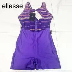 未使用❗️ellesse ミディアムハーフスーツ　水着　パープル　オールインワンのサムネイル