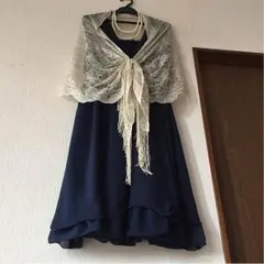値下げ中♩フォーマル ドレス ♥ 2way仕様 アクシーズファム 紺色 M