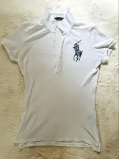 RALPH LAUREN ポロシャツ レディース ホワイト ビッグポニー 半袖