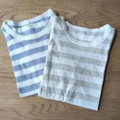 ボーダーTシャツ 2枚セット 120のサムネイル