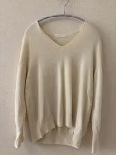 GALERIE VIE クリーム Vネック 長袖セーター