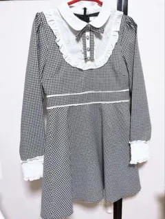 【最終値下げ】evelyn レースフリルワンピースギンガムチェック エブリン