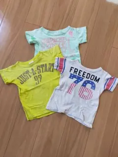 デニムダンガリー　Tシャツ　3枚セット　100