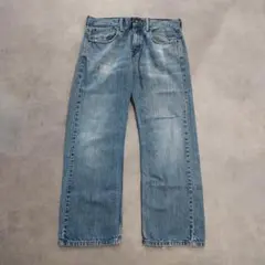 リーバイス569 Levis W31 ワイド バギー 青 古着 ヒゲ 23538