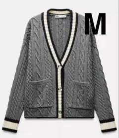 【新品】即日発送⭕️ ZARA ケーブルニットカーディガン