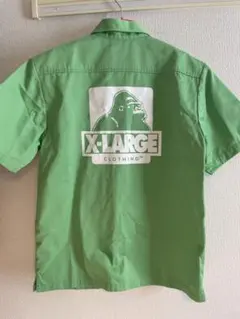 X-LARGE 緑 半袖ワークシャツ