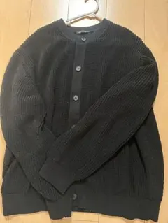 GU リリヤーンクルーネックカーディガン ブラック XL
