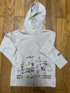 BRANSHES 野球スヌーピー パーカー グレー