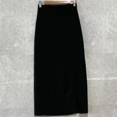 キューティービューティー（M）ロングタイトスカート＊ストレッチ＊スリット＊黒