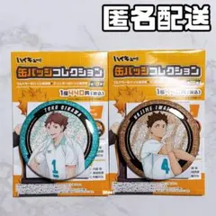 ハイキュー 肩ならし 準備体操 グリッター 缶バッジ 及川徹 岩泉一