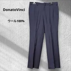 【DonatoVinci】ドナートヴィンチ スラックス　ネイビー　ウールパンツ