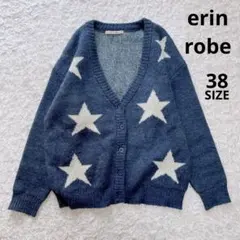 秋冬モヘヤ混スター柄オーバーサイズ長袖ニットカーディガン（M）モヘア