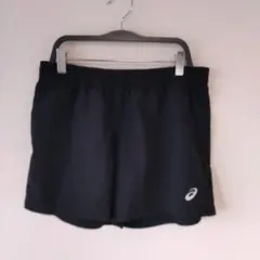 ★【古着】asics(アシックス) ショートパンツ 黒　レディース　Ｌサイズ