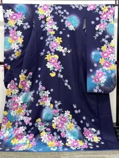 振袖 銀通し ラメ刺繍 金彩 大輪 身丈174cm MO3795 - メルカリ