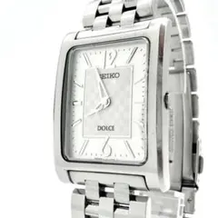 【稼動品・新品電池】　SEIKO　DOLCE　腕時計　スクエア　シルバー