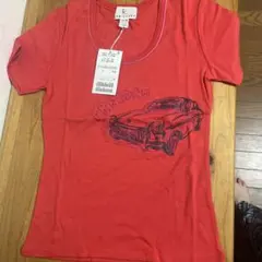 KUMIKYOKU 組曲 半袖Tシャツ レッド 車プリントのサムネイル