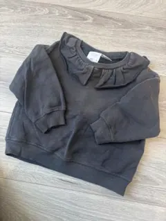 ZARA グレー フリル付きトレーナー 6-9ヶ月