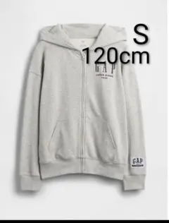【新品・S・120㎝】GAP 30th ヴィンテージソフトロゴジップアップパーカ