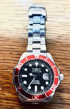 ★レッドINVICTA Pro Diver クォーツ 腕時計★のサムネイル