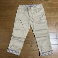 バーバリー ブルーレーベル ベージュ 折り返しデザイン カジュアルパンツ 36