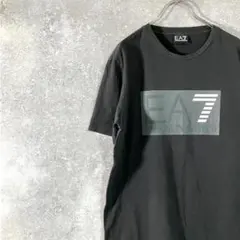 EMPORIO ARMANI　Ｔシャツ　半袖　ブラック　プリント　クルーネック