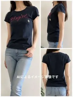 Blugirlブルガール 半袖Tシャツ 40 イタリア製 ロゴ コットンブラックのサムネイル