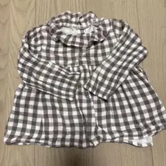 チェック柄フリルワンピース